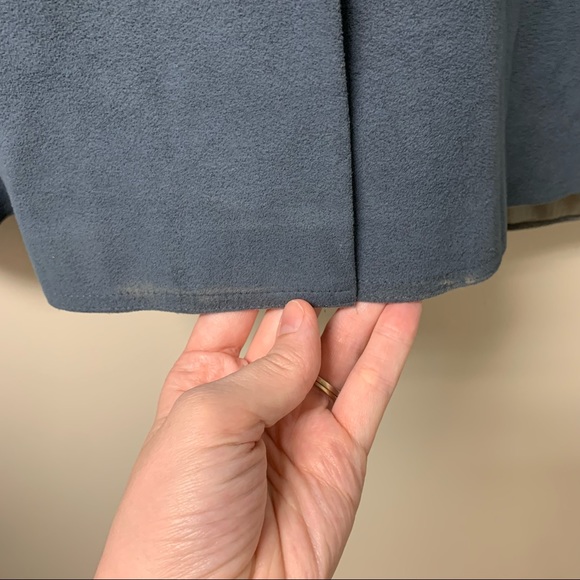 Vintage Halston Halo-Suede‎ Blue Suede Blazer - Picture 13 of 13